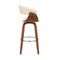 Armen Living Julyssa 26" Counter Height Swivel Cream Faux Leather and Walnut Wood Bar Stool LCJSBAWACR26 - alternate 9